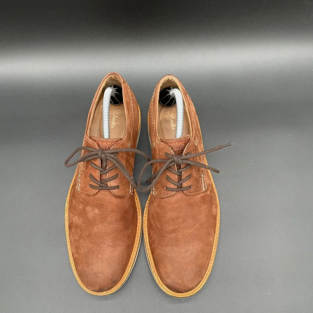 Clarks Atticus Lace‎ Oxfords Men's Shoes Size 10 Brown Office Career